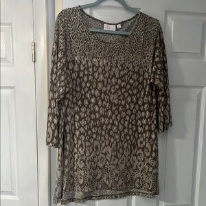 Leopard Print Women's Top - Brown